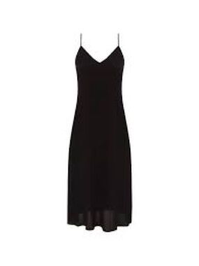 Zimmermann Black silk Slip Dress with lace designs